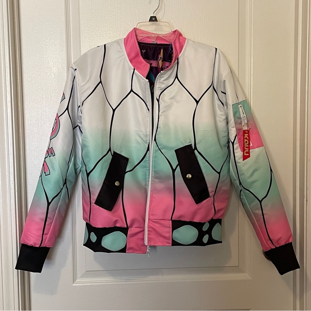 Shinobu Kocho Demon Slayer Anime Butterfly Bomber Jacket Limited Edition